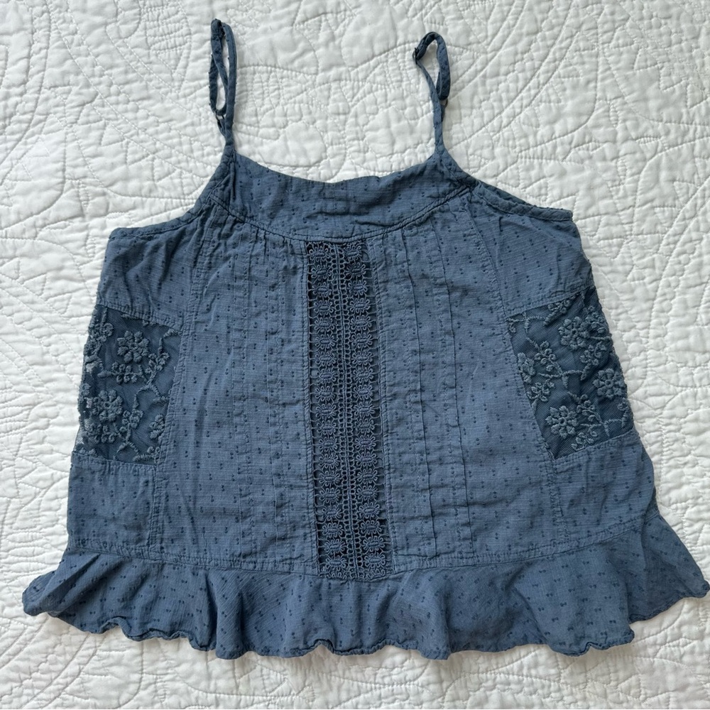 Abercrombie Kids Blue Eyelet Tank Top – Size 7/8